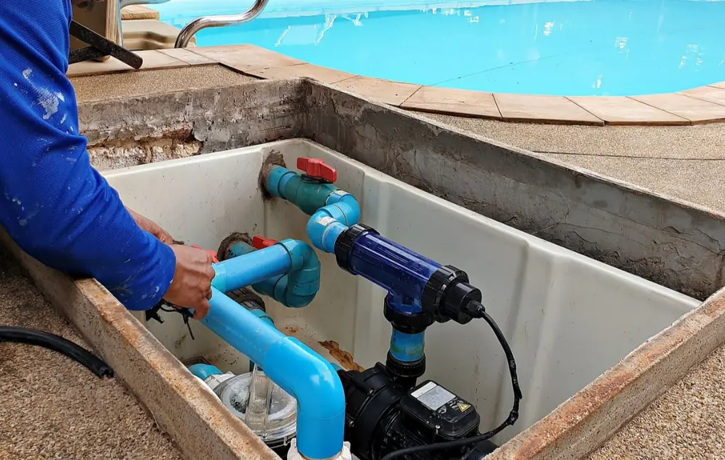 réparation d'un système hydraulique d'une piscine
